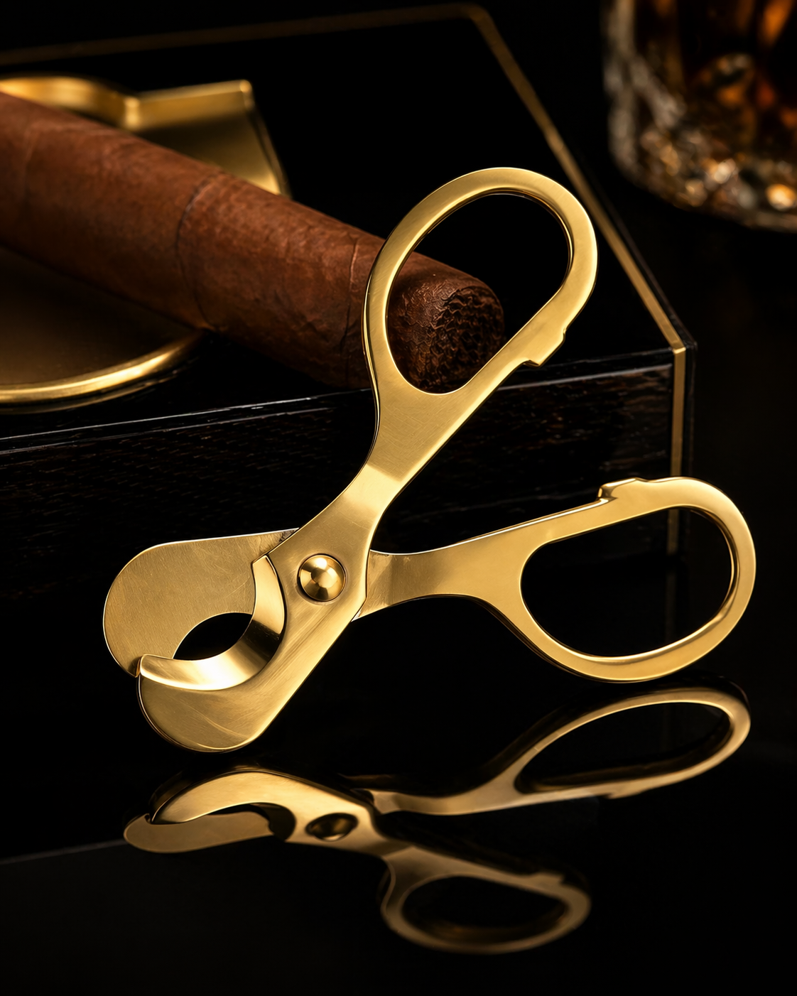 Gold Cigar Scissor Cutter