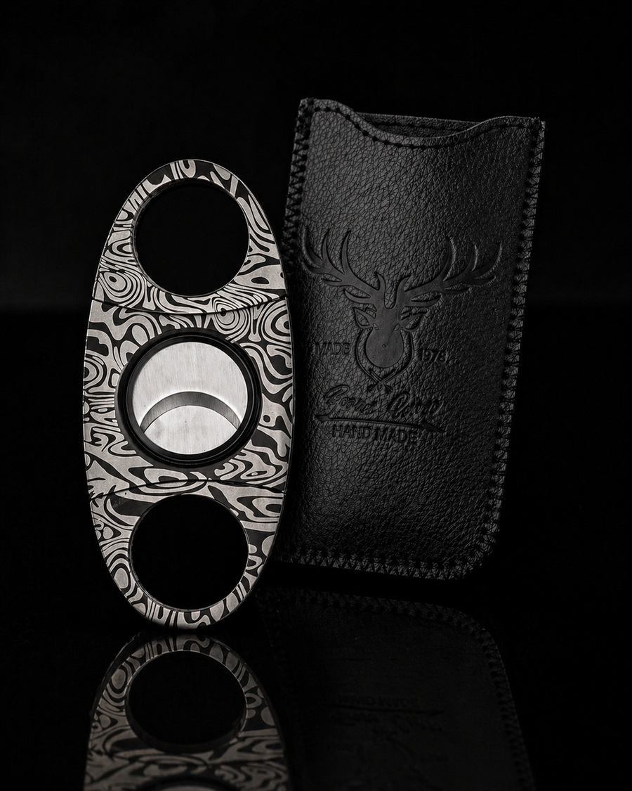 Midnight Damascus Cigar Cutter